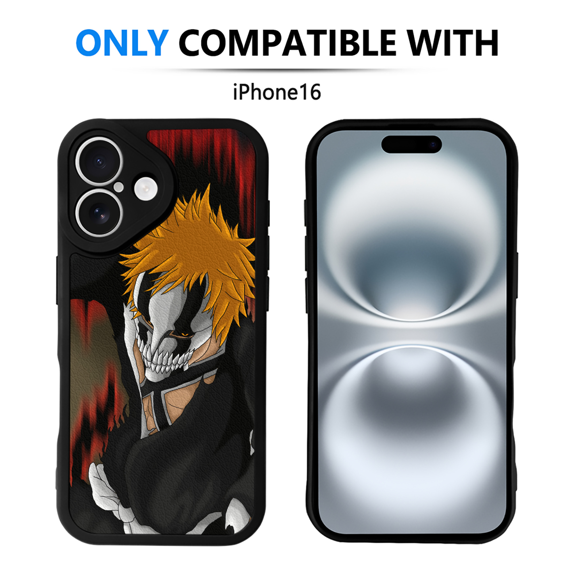 （画像用） ブリーチ BLEACH 【iPhone 16シリーズ対応】シリコンスマホケース（レザー調） 材質：シリコン